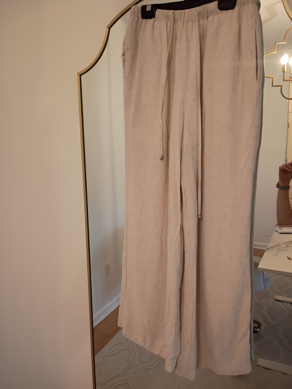 Lillusory Wide Leg Pants in Light Beige